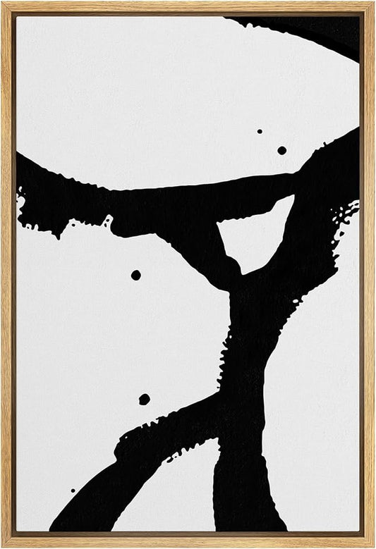 SIGNWIN Framed Canvas Wall Art Abstract Color Block Canvas Prints Home Artwork Decoration for Living Room,Bedroom - 16x24 inches