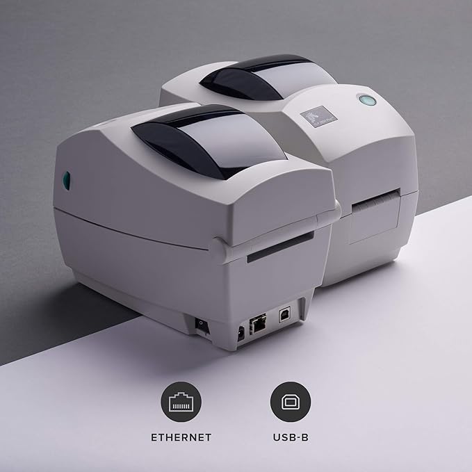ZEBRA TLP2824 Plus Thermal Transfer Desktop Printer Print Width of 2 in USB and Ethernet Port Connectivity 282P-101510-000
