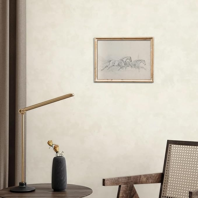 uniro Vintage Equestrian Sport Wall Art Print Horse sport sketch Neutral Retro Wall Art for Home Decor Farmhouse Animal Farm Drawing Horse Lover Gift -8" x 10"-UNFRAMED