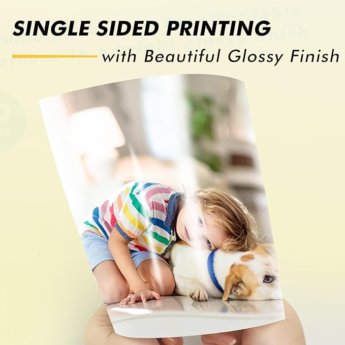Koala Heavyweight Photo Paper High Glossy 8.5x14 Inches Legal Size for Inkjet Printing 100 Sheets 61LB