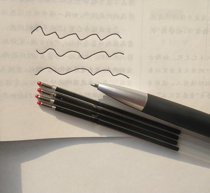 100 Pcs Ball Point Pen Refills Black,1.0mm Ballpoint Pens Refills Used for Retractable Type Ballpoint Pens,Size107 mm/ 4.2 Inch,Send1 Extra Pen,for Office School Supplies (Black)
