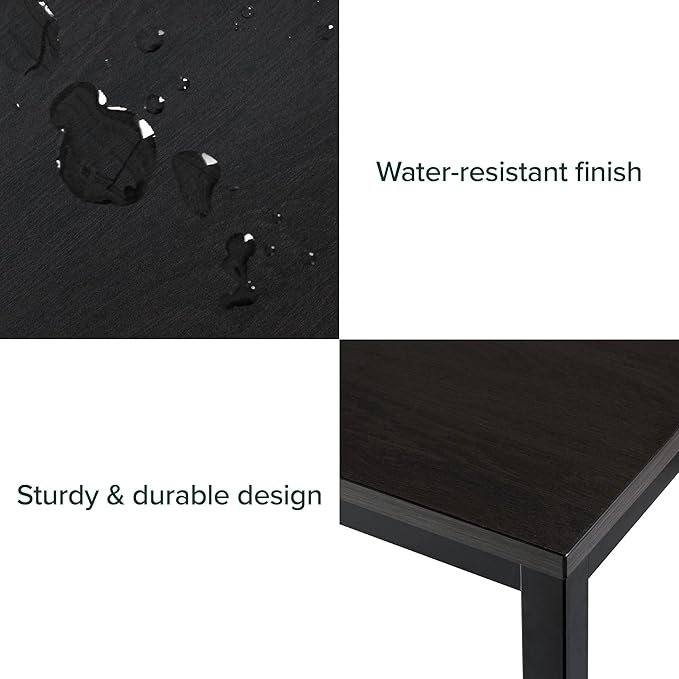 Zinus Jennifer 63 Inch Black Frame Desk, Computer Workstation, Office Desk, Easy Assembly, Deep Espresso