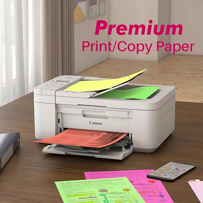 Colored Print&Copy Paper 8.5x11 Inches,180 Sheets 9 Colors Pastel A4 Printer Paper 20 lb/90GSM Colored Multipurpose Computer Pastel Paper for Office Printer School Cutting DIY Kids
