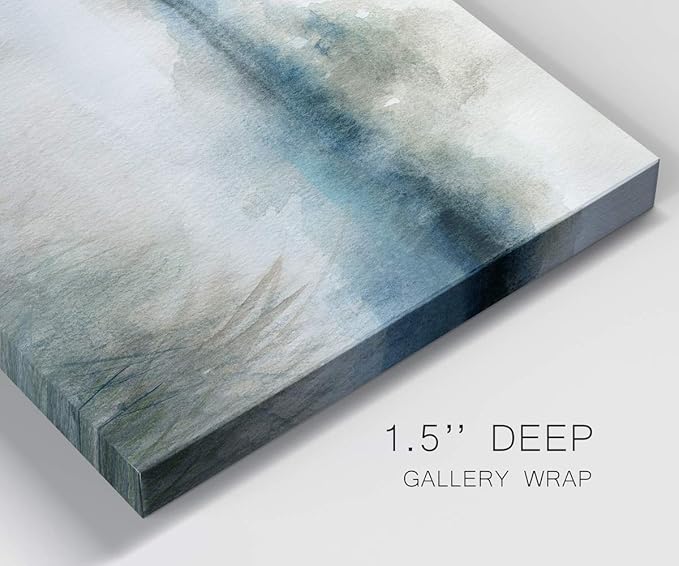 WEXFORD HOME Landscape Wall Art Premium Gallery Wrapped Canvas Abstract Ocean Forest Modern Artwork Decoration for Living Room Kitchen Bathroom Office, Ready to Hang, 24x36