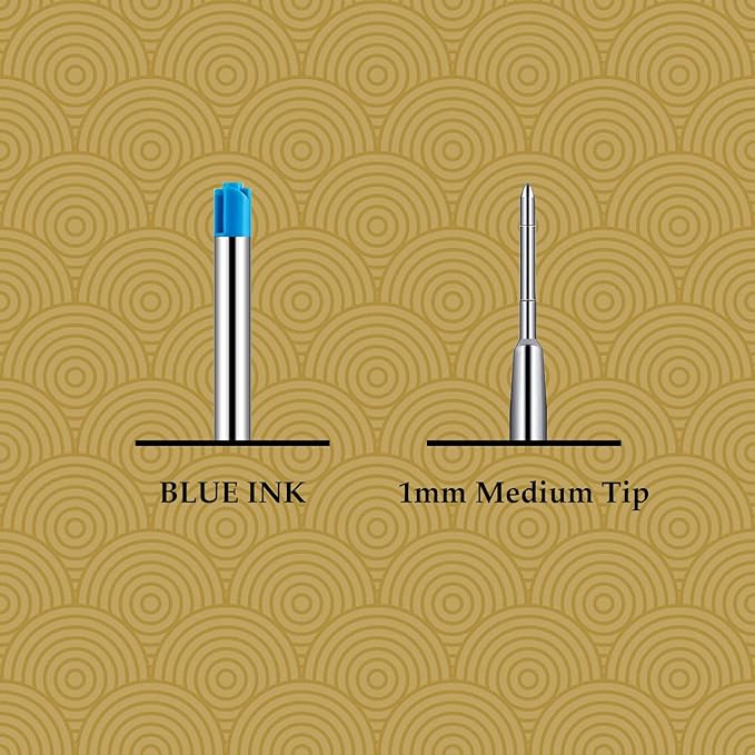 Origin-Joy 30 PCS Ink Pen Refills, Replaceable Ballpoint Pen Refills, 1mm Medium Tip (Blue)