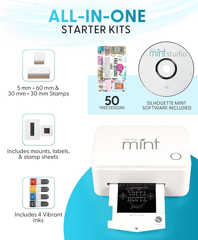 Silhouette America, Silhouette Mint Custom Printer (White) 4x4