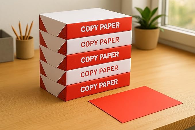 6 Reams Copy Paper (3,000 Sheets) – 8.5 x 11", 20 lb, Bright White – Recyclable Packaging, Sustainably Sourced – Multipurpose Printer & Copier Paper for Office, School, Home