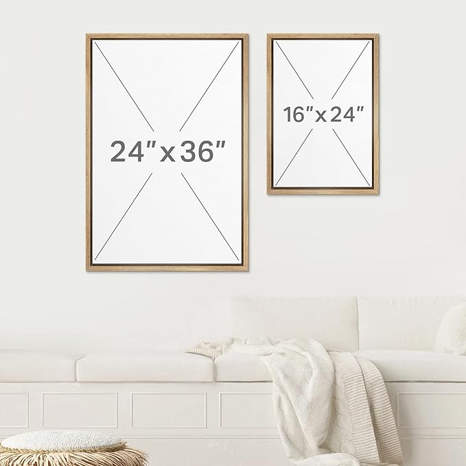 SIGNWIN Framed Canvas Print Wall Art Dynamic Abstract Brush Strokes Illustrations Modern Art Minimal Multicolor for Living Room, Bedroom, Office - 24"x36" Natural