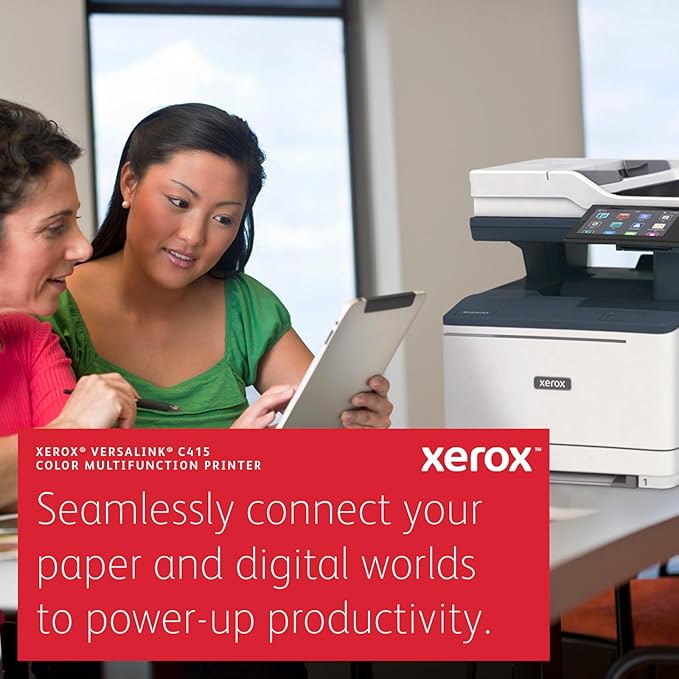 Xerox Versalink C415dn Color Printer - A4 40ppm Color Laser All in One Multifunction Printer with Duplex 2-Sided Printing, Office or Small Business Use - Copy/Print/Scan/Fax - Touchscreen