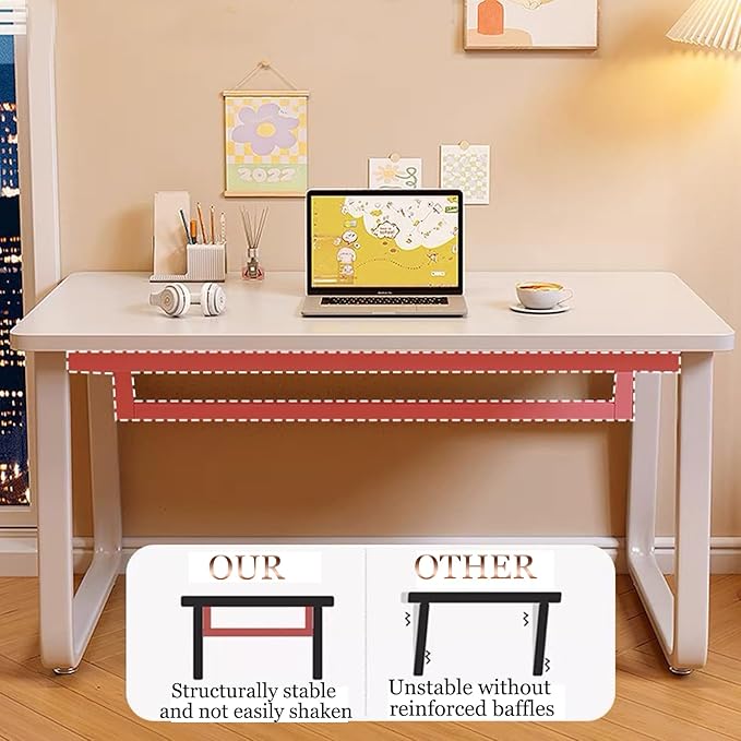 Modern Desk 47.2 Inch Computer Table Simple Style Office Writing Desk Industrial Office Table