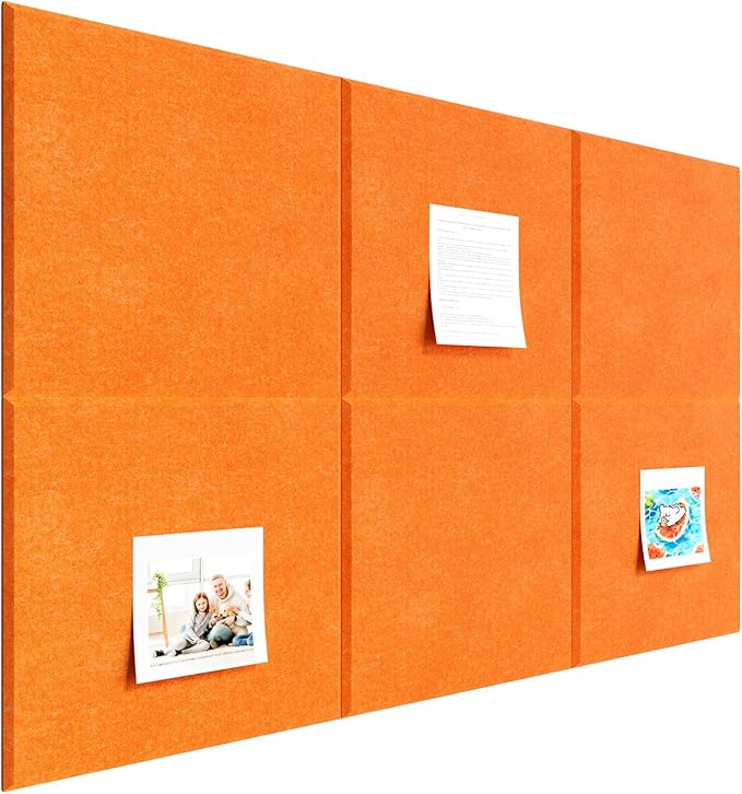 Large Cork Boards for Walls – 36" x 24" Self Adhesive Felt Wall Tiles, Ideal for Office Bulletin Board, Easy to Install Pin Board Photo Board
