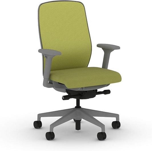 HON Nucleus Task Chair, Spectrum Mesh, Advanced Synchro-Tilt Control, Office Chair with Lumbar Support, Height and Width Adjustable Arms, Titanium Frame, Pear