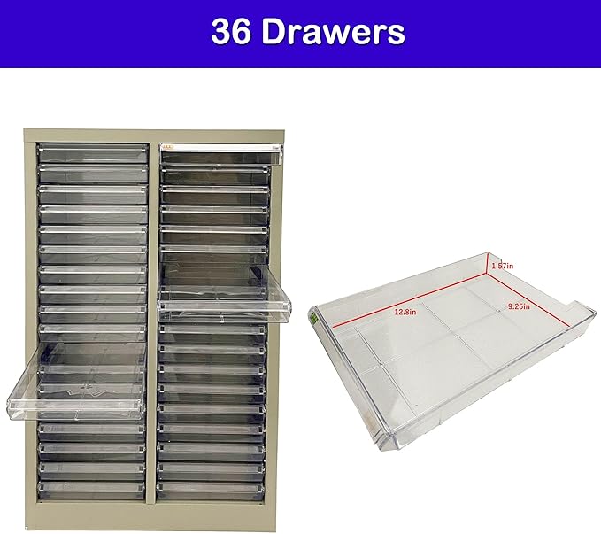INTSUPERMAI Office Cabinets Document CFile Cabinet 36 Drawers Metal Document Storage Box