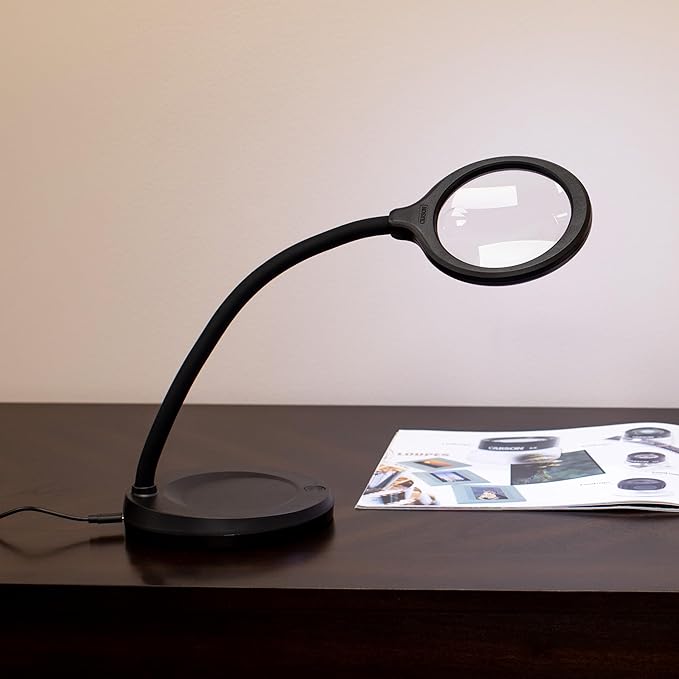 Carson DeskBrite300 2X Aspheric Magnifier Desk Lamp with 5X Spot Lens (LM-30)