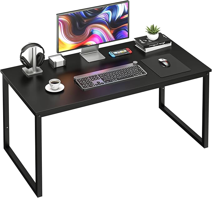 ZenStyle Computer Desk 47" Modern Sturdy Office Desk Computer Table PC Laptop Study Writing Desk for Home Office, Black