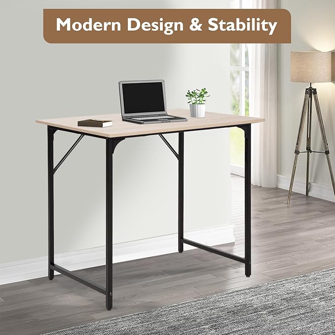 BestOffice Computer Desk,Home Office Desk, Modern Simple Style for Home Office Study Writing (Nature, 32 Inch)