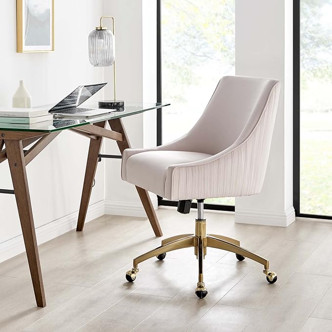 Modway EEI-5080-PNK Discern Performance Velvet Office Chair, Pink