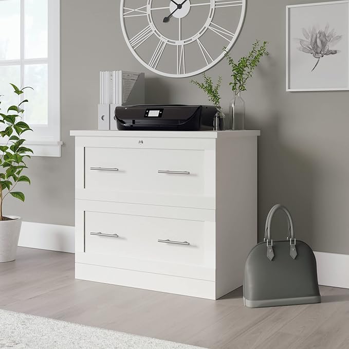Realspace® 29-7/16"W x 18-1/2"D Lateral 2-Drawer File Cabinet, White