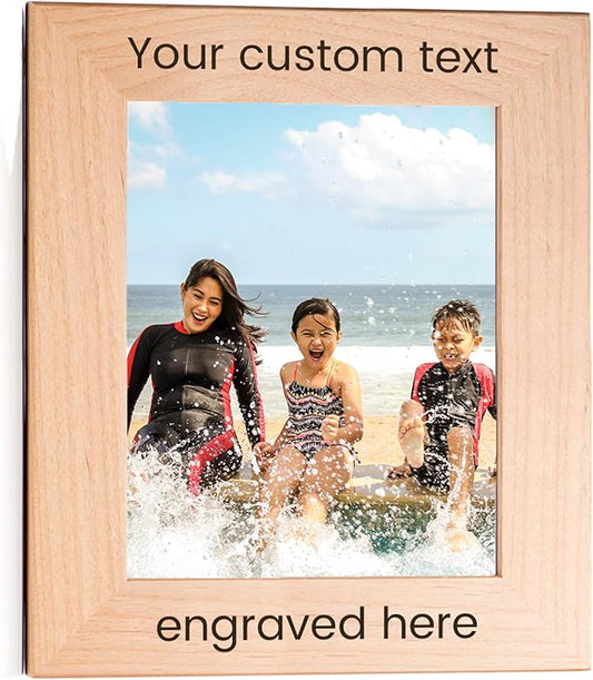 Lifetime Creations Create Your Own Personalized Picture Frame: Engraved Custom Wood Photo Frame, Customizable Gift for Wedding, Anniversary, Birthday (8x10 Inch Portrait)