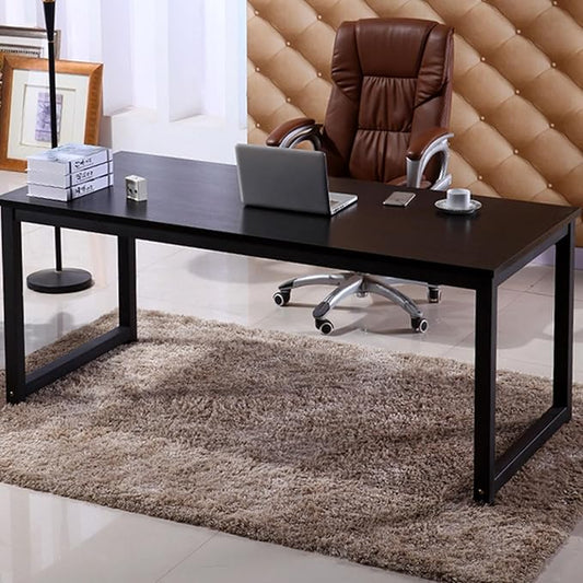 Modern Simple Computer Desk Gaming Writing Work from Home Study Desk Large Legroom,Sturdy Metal Frame,Home Office Desk for Bedroom,for Writing,Executive,Study,Work(A2,63 L x 23.6" W(160x60cm))