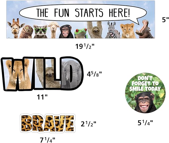Teacher Created Resources Go Wild Animals Mini Bulletin Board