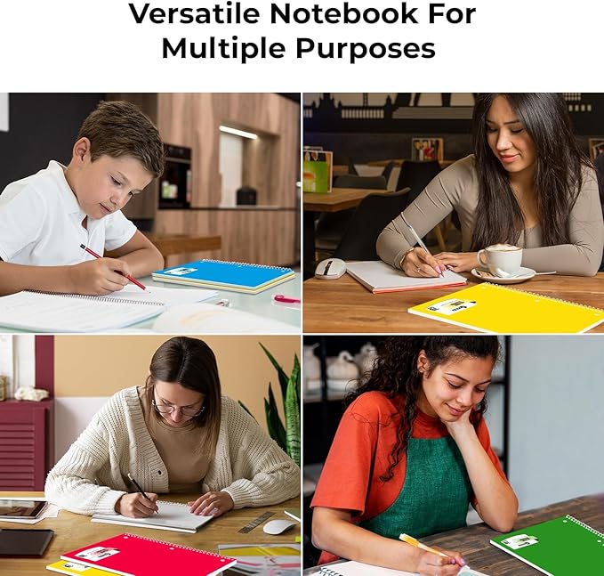 Rosmonde 5000 Packs (Pallet) 1 Subject Notebooks, Spiral Notebook Bulk, Wide Ruled, 70 Sheets (140 pages), 8 x 10-1/2", Bulk Spiral Notebooks for School Districts & Office, 4-7 Days Transit