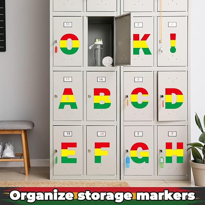 Qyeahkj 150PCS Large Black History Month Bulletin Board Letters and Punctuation Cutouts Set African American Alphabet Chalkboard Decorations for Classroom Wall Letters Poster Display Home School Decor