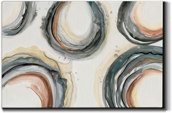 Landscape Wall Art Premium Gallery Wrapped Canvas Abstract Ocean Forest Modern Artwork Decoration for Living Room Kitchen Bathroom Office, Ready to Hang