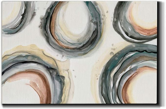 Landscape Wall Art Premium Gallery Wrapped Canvas Abstract Ocean Forest Modern Artwork Decoration for Living Room Kitchen Bathroom Office, Ready to Hang