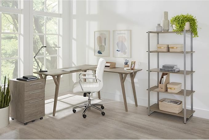 Realspace® Trezza 19" D Vertical 3-Drawer Mobile File Cabinet, Light Oak