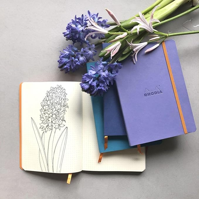 Rhodia Rhodiarama Webnotebook - Lined 96 Sheets - 5 1/2 x 8 1/4 - Sapphire Cover