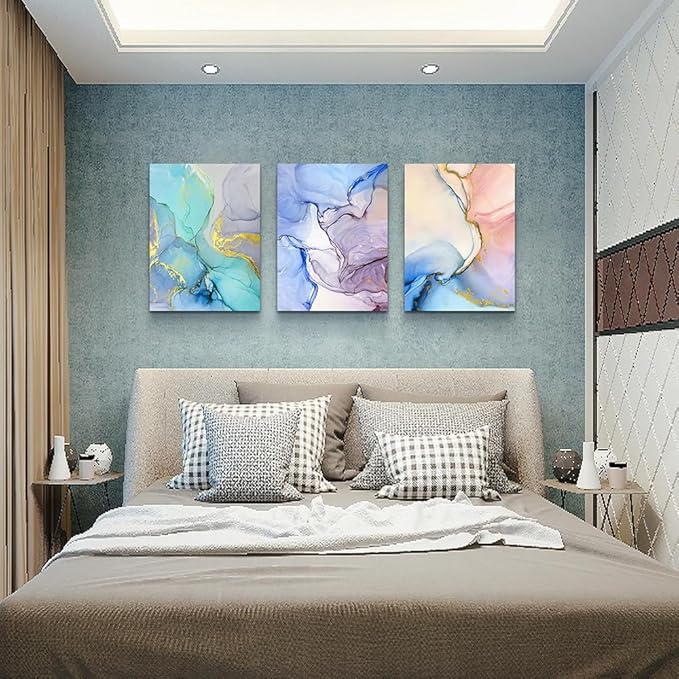 Lapremoly Wall Decor For Living Room Abstract Canvas Wall Art For Bedroom Modern Colorful Color Paintings Pictures Large Artworks For Office Decor Hotel Room Home Decorations Art 3 Piece