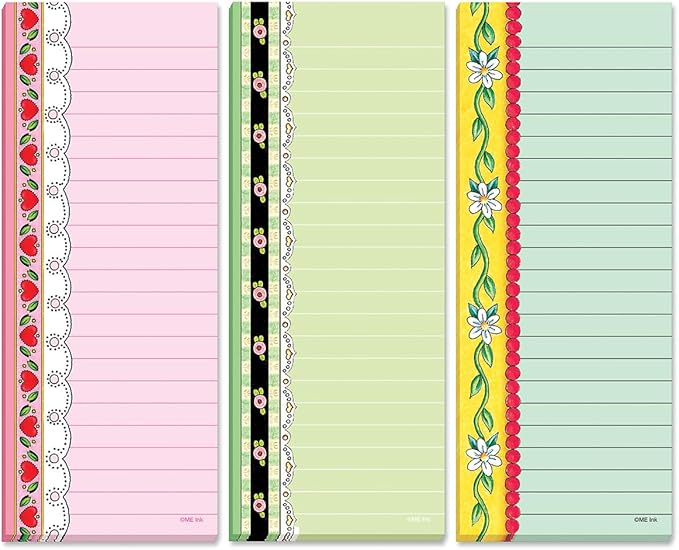 Current Mary Engelbreit Seasonal Magnetic Notepad Set – Set of 12 Mini Memo Pads, 12 Designs, 30-Sheet Pads, 2½ x 6½ Inches, Shopping List, To-Do Notes, Printed in The USA