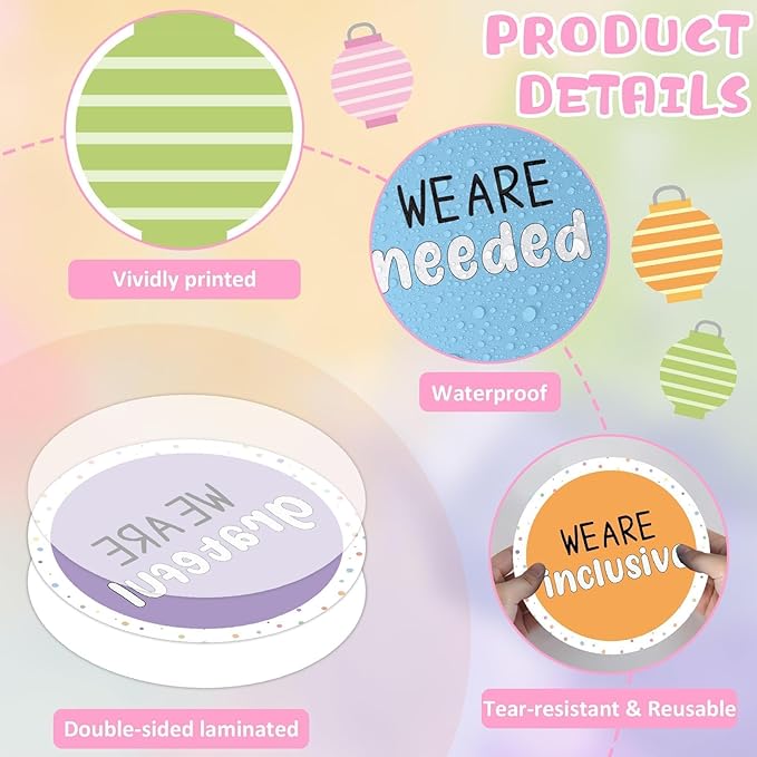 Pastel Affirmation Station Bulletin Board Set Motivational Together We are Better Bulletin Board Inspirational Positive Sayings Cutouts Classroom Decor for Back to School Decor Wall Door