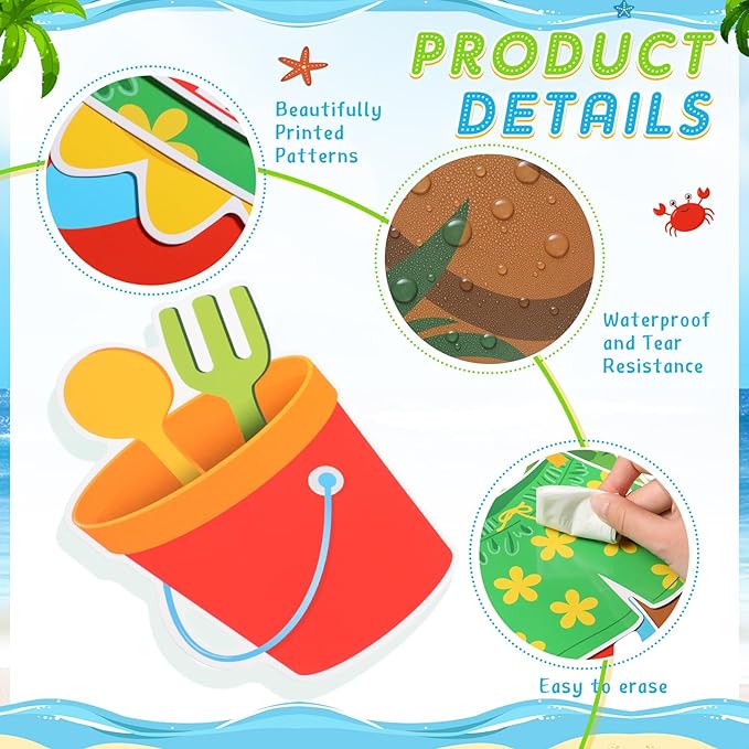Pajean Summer Bulletin Board Set Summer Classroom Decoration Paper Cutout for Back to School Class Window Wall Home Party Decor(Hanging Out)