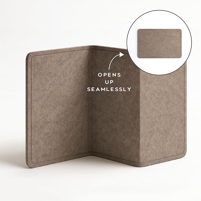 Orelle Felt Wall Bulletin Board (Mocha, 35 x 23)