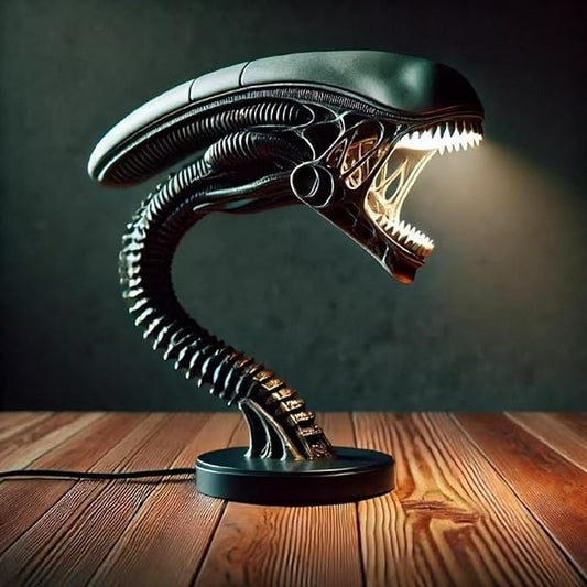 LED Desk Lamp Alien Lamp Novelty Night Light, Children's Room Desktop Reading Light,Child Room Decoration Light, Suitable for Children's Holiday Gift Science Fiction Enthusiasts