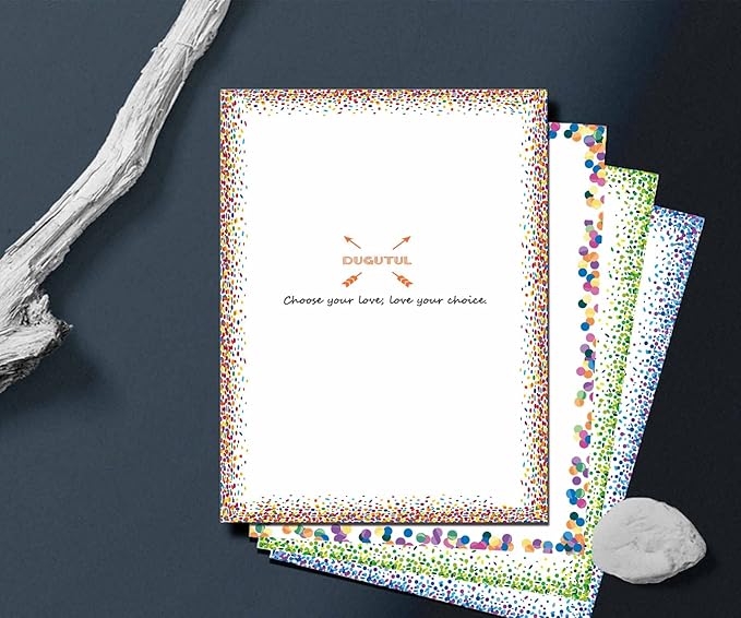 Thicker Colorful Stationery Paper, Aesthetic Paper 8.5 x 11", 48 Sheets, 6 Styles, Double Sided, Pretty Paper, Decorative Scrapbook Paper, Printer Friendly for Invitations (A - F)