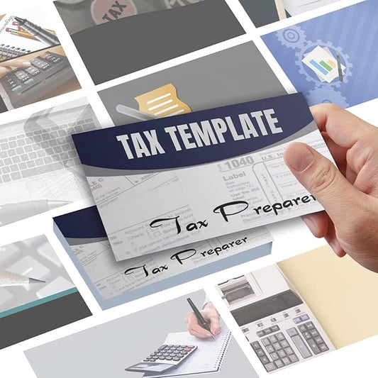 Business Cards Customize with Tax Templates, Custom Business Cards Personalized with Your Logo, 3.5"X 2" 300gsm Matte Paper for Small Business