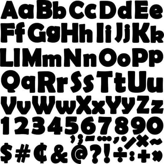 260 PCS Bulletin Board Letters for Classroom 4” Letters Combo Pack Set Classic Black Classroom Decorations Alphabet Numbers Symbols Letters for Bulletin Board Cutouts Card for Classroom Decor