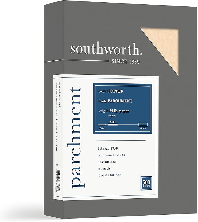Southworth 894C Parchment Specialty Paper Copper 24 lb. 8 1/2 x 11 500/Box