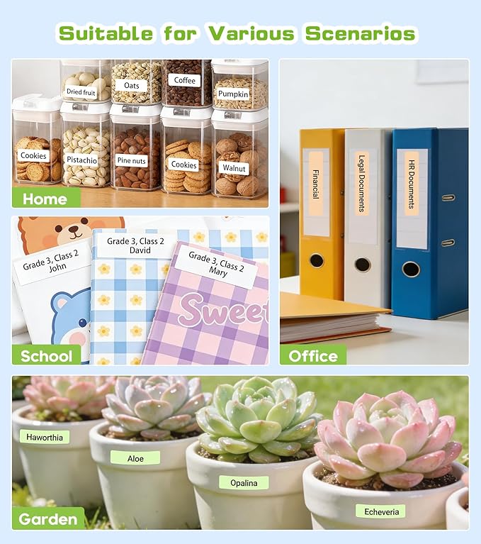 ORGBRO Label Maker Machine with Tape, X1 Portable Bluetooth Mini Label Printer, Support Pre-Cut & Continuous Label, Wireless Small Label Makers with Versatile App for School Home Office Organization