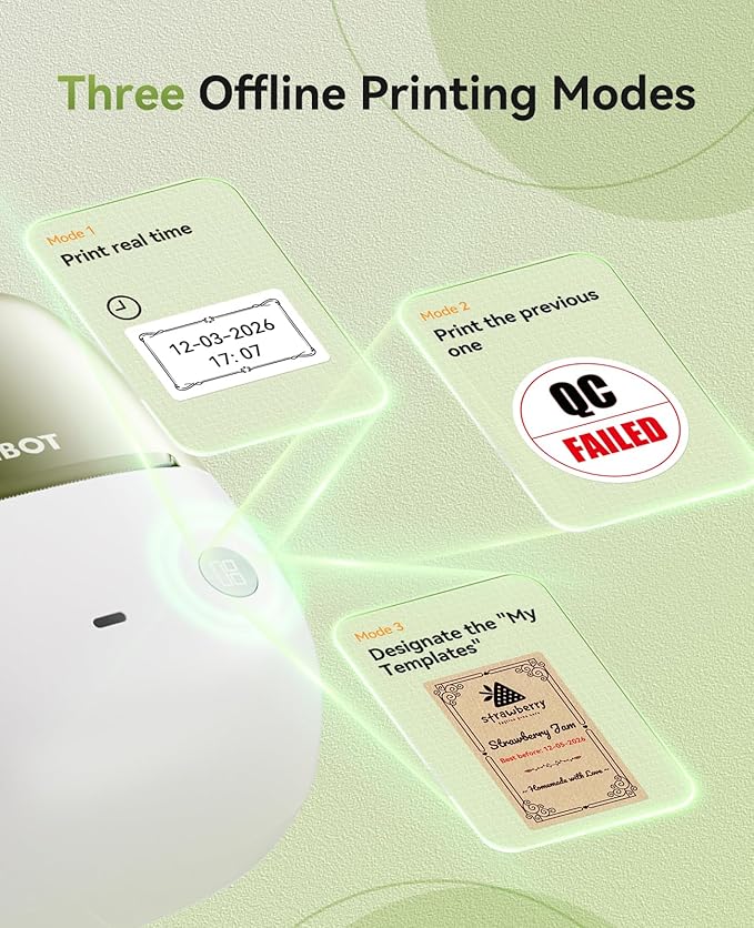 NIIMBOT B2 PRO Label Maker Machine, 300DPI HD Thermal Photo Label Printer, Support Red -Black Dual Color Printing, Sticker Printer for Home, Business and Office, Came with 1 Roll Label,Green