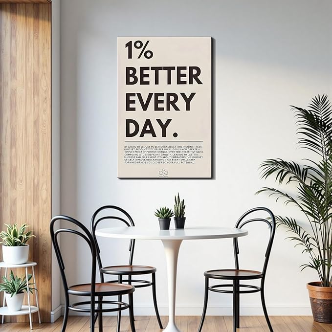 Inspirational Wall Decor Framed Canvas Prints Motivational Quotes Art for Office Home Bedroom Living Room Gym Dorm Man Cave Made in USA