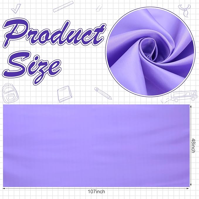 Bulletin Board Fabric 48 '' x 107 '' Class Fabric for Classroom Bulletin Board Decor, Pillows, Curtains, Crafts(Purple)