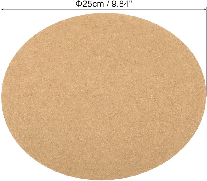 PATIKIL 9.8-inch Round Cardboard Paper, 20 Pcs 200GSM Blank Disc Circles Slices Cutouts Paper for Party Decorations DIY Craft Arts Drawing Painting Writing, Brown