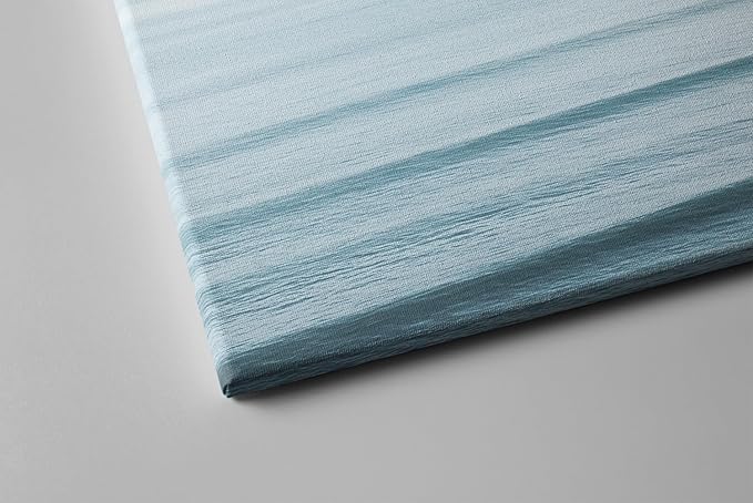 KBKBART Framed Canvas Wall Art Prints Ocean Wall Art Set of 3, Beach Wall Decor,Modern Waves Print Coastal Artwork for Walls, Beach Blue Sea Poster for Bathroom, Bedroom Decor - 12"x16"