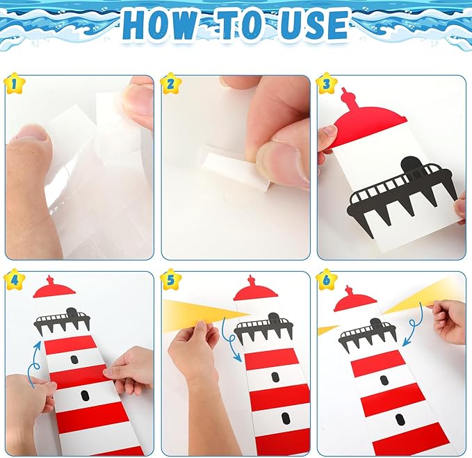 109Pcs Christian Religious Bulletin Board Set Let Your Light Shine Classroom Decoration VBS 2026 Bible Verse Lighthouse Paper Cutout for Church Easter Sunday School Chalkboard Door Wall Decor