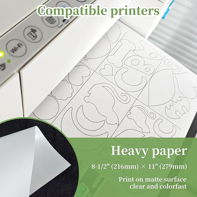 Heavy Duty Freezer Paper Sheets for Quilting, Applique & Piecing - 8.5x11 Inches, 50 Sheets - Printable, Laser Cuttable Freezer Paper for Quilters