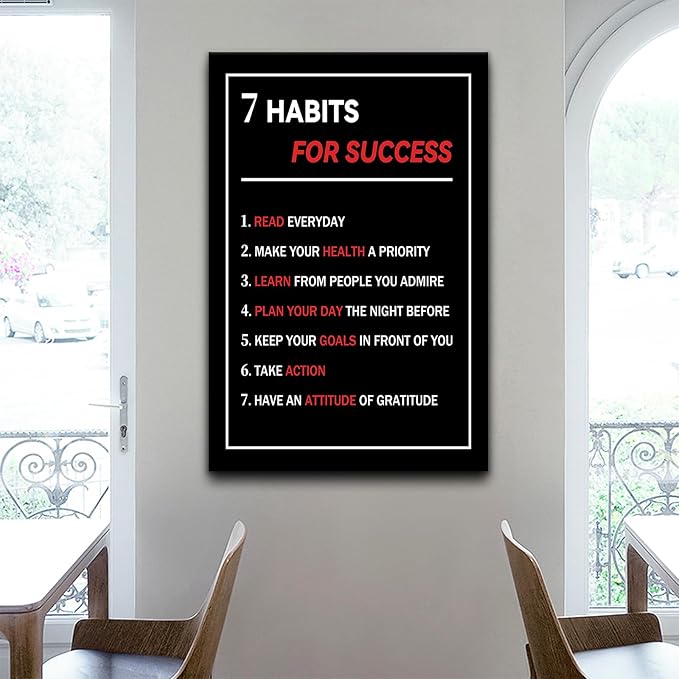 Inspirational Wall Art Motivational Entrepreneur Quotes Poster Artwork Printed on Canvas Poster Painting Artwork Painting Wall Decor for Classroom Workplace Hallway Ready to Hang [24''Wx36''H]